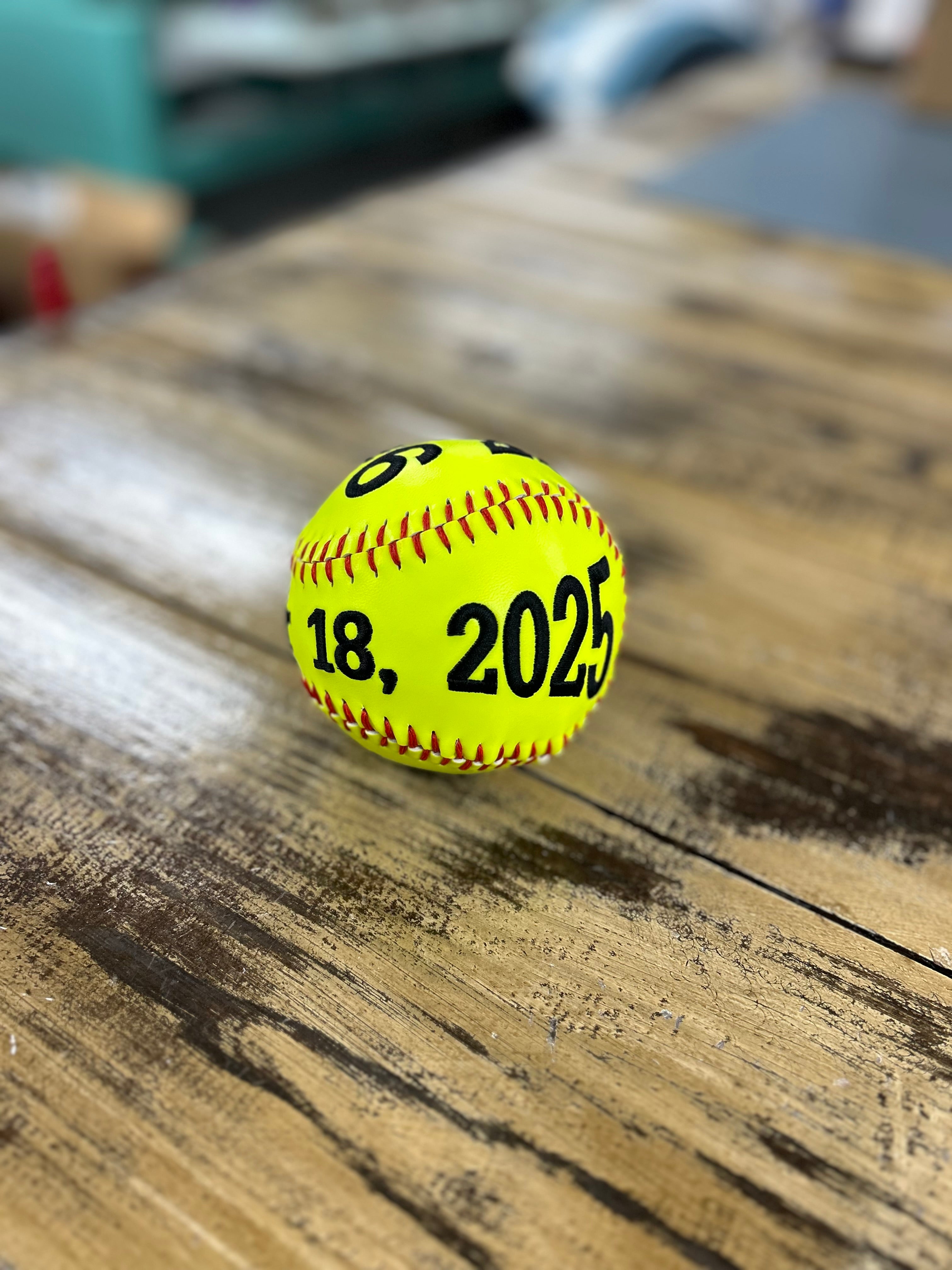 Custom Embroidered Softball