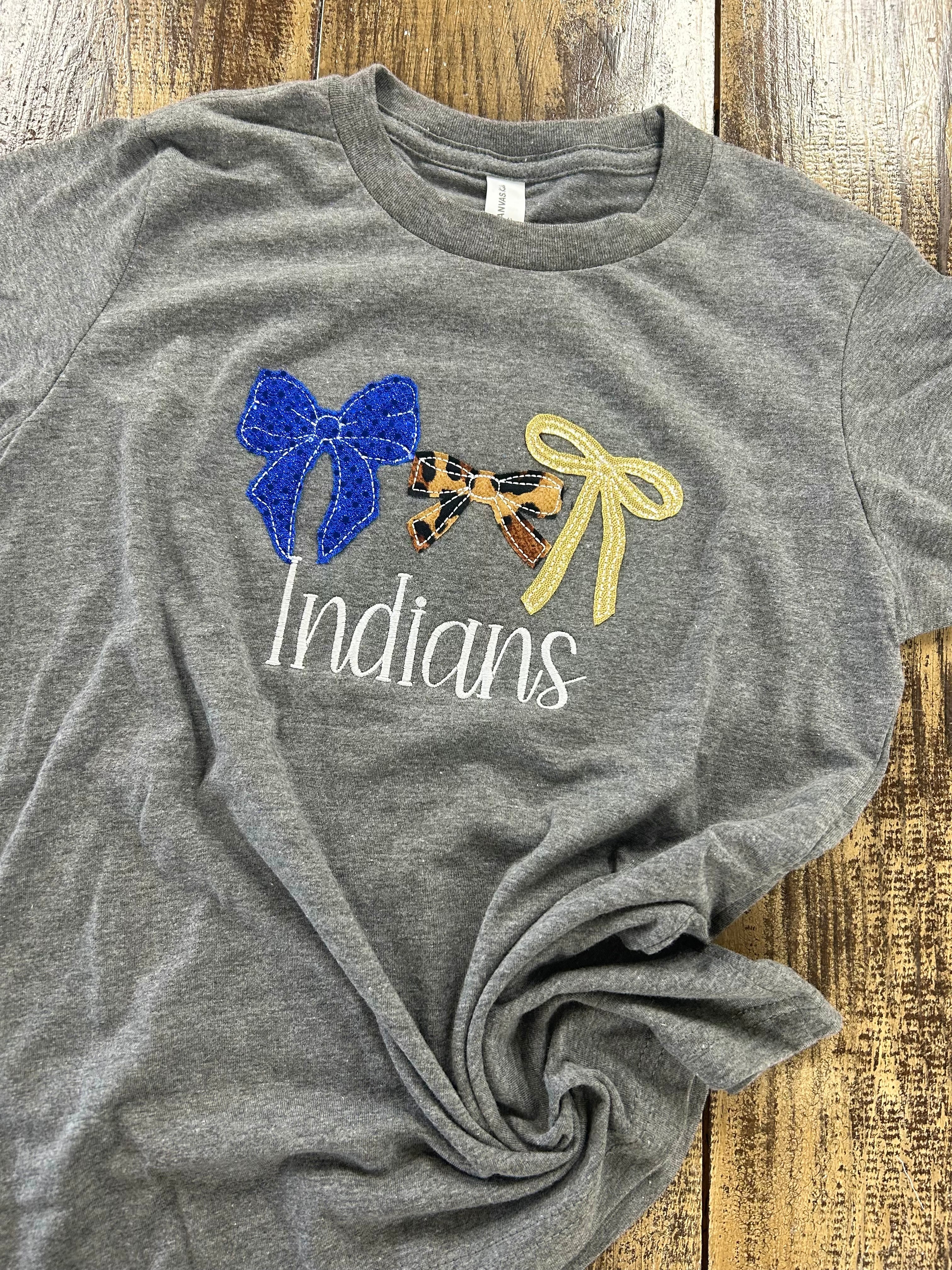 Youth Bow Embroidered Spirit Tee