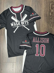 Custom Black, White & Maroon Jersey