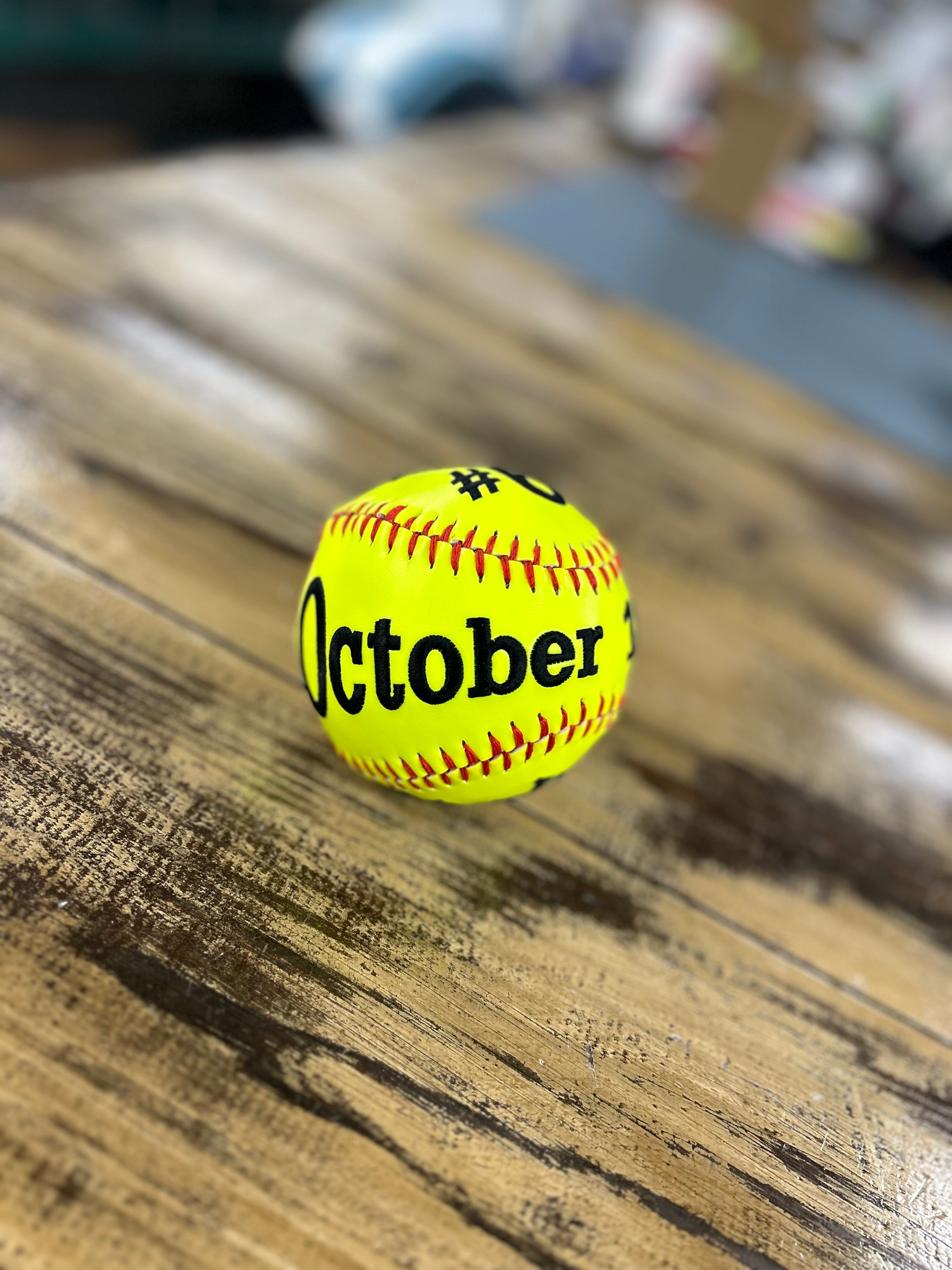 Custom Embroidered Softball