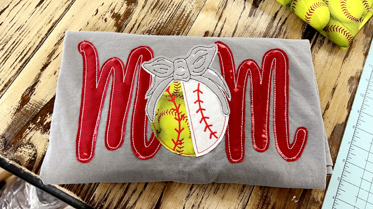 Comfort Color Mom Baseball/Softball Sport Tee