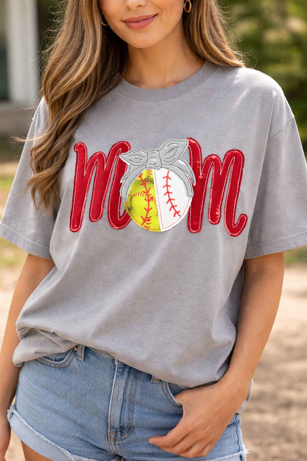 Comfort Color Mom Baseball/Softball Sport Tee