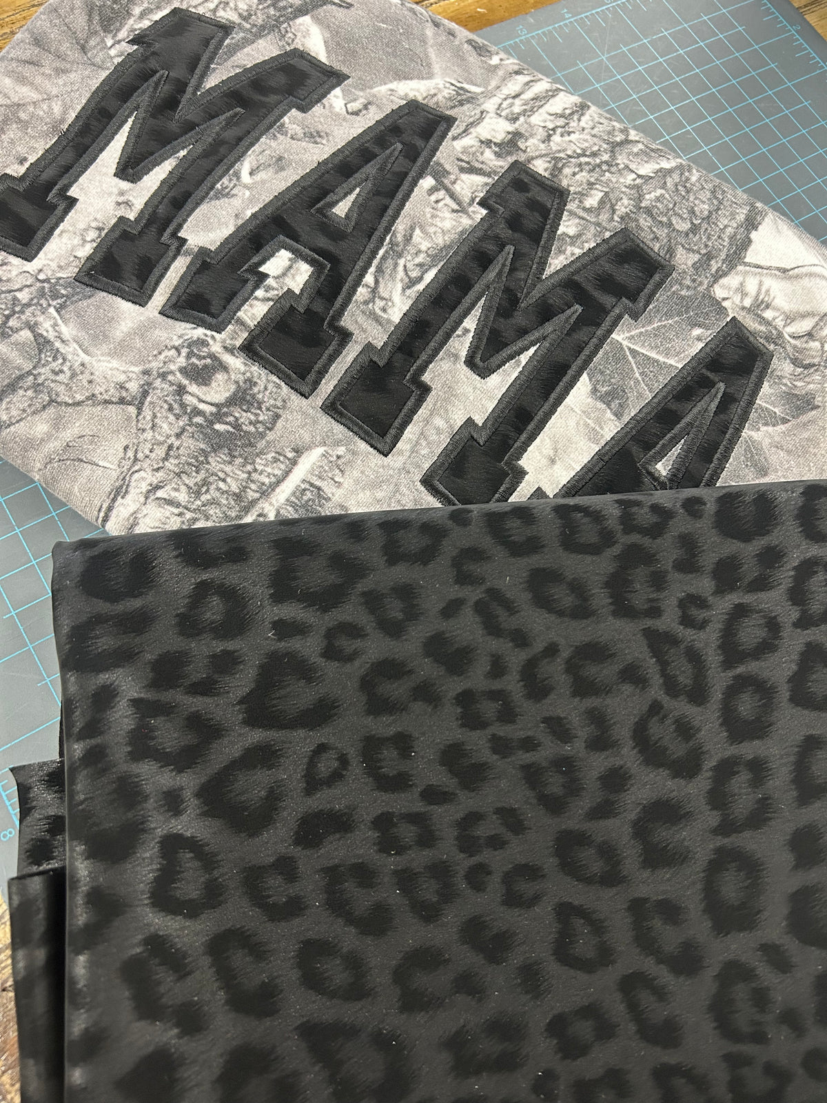 White Camo Leopard Mama Tee