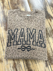 Leopard Print Bow Mama Tee
