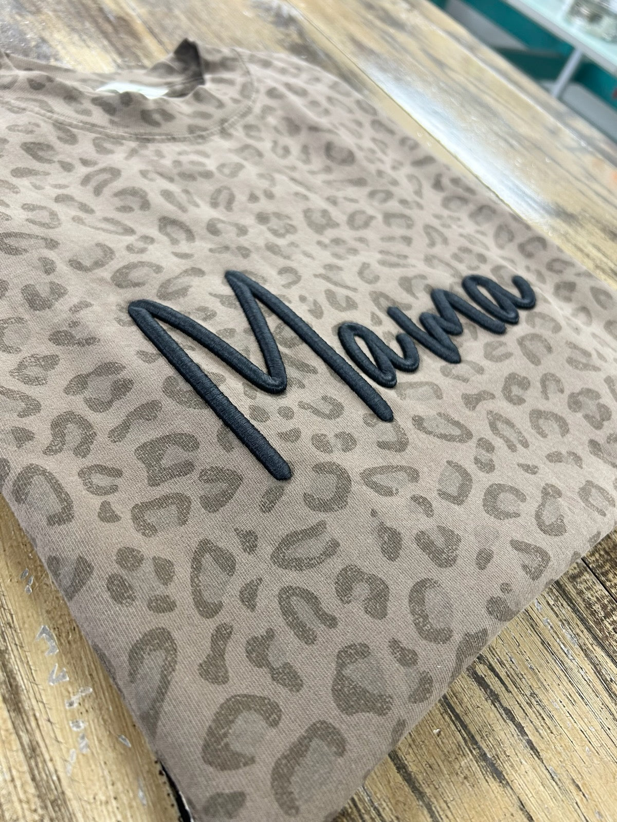 Leopard Print Mama Tee